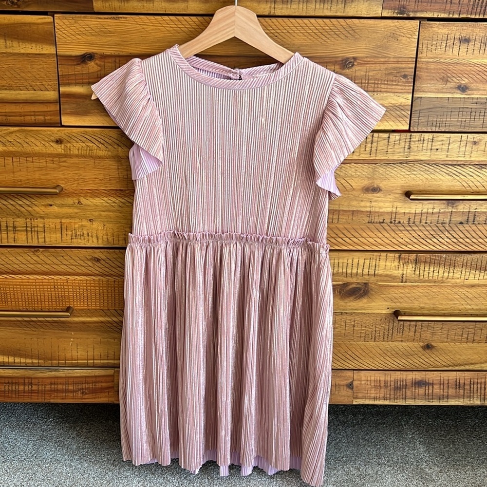 Crewcuts Girls' Dress In Holographic Shimmer - Picture 3 of 5